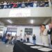 Mayra participó del acto de la firma de escritura de la Escuela Secundaria Técnica de la UNQ