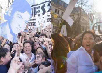 Mayra, Kicillof y Taiana en la marcha estudiantil por el aniversario de la Noche de los Lápices