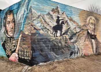 Inauguran un mural en homenaje a San Martín en José Mármol