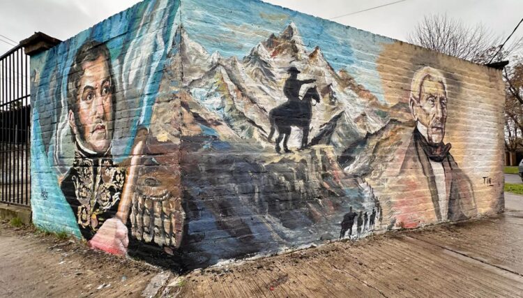 Inauguran un mural en homenaje a San Martín en José Mármol